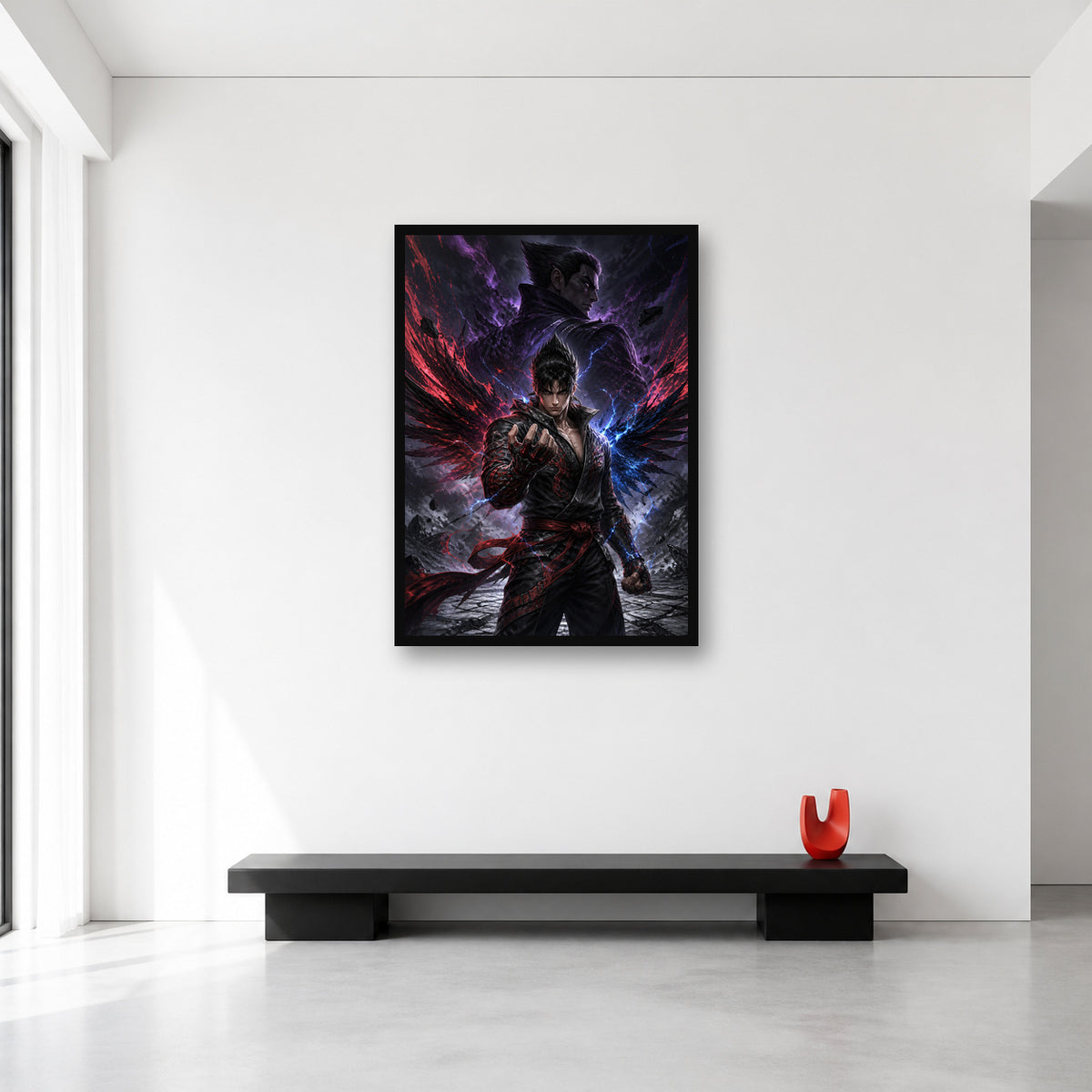 Jin Kazama and Kazuya wall art, Large A1 23.4 x 33.1 in size reference