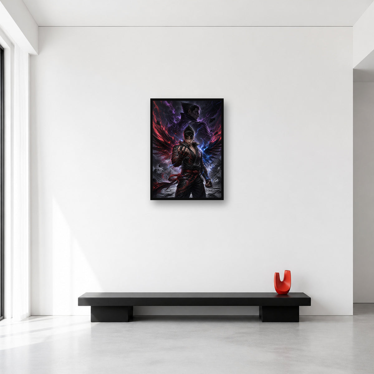 Jin Kazama and Kazuya wall art, Medium A2 16.5 x 23.4 in size reference