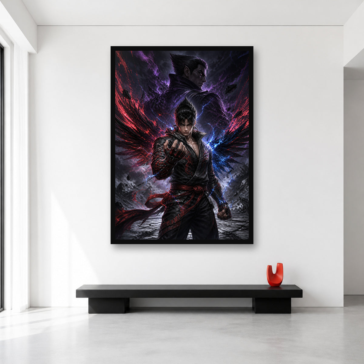 Jin Kazama and Kazuya wall art, XL A0 33.1 x 46.8 in size reference