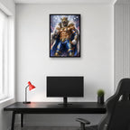 King Tekken 8 wall art displayed in a gaming room