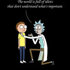 Rick and Morty World Is Full of Idiots Quote Wall Art edge-to-edge artwork preview