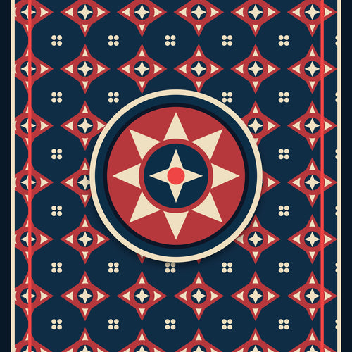 Ajrak geometric pattern wall art preview