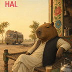 Bas Chill Hai Pakistani Capybara Wall Art edge-to-edge artwork preview