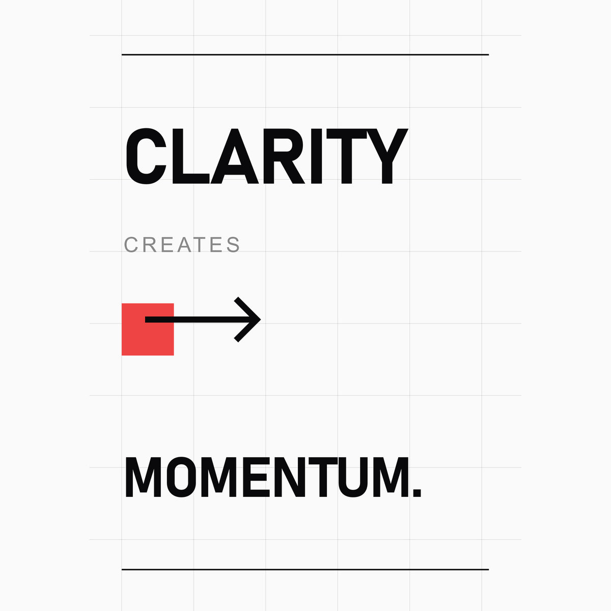 Clarity Creates Momentum motivational office wall art preview