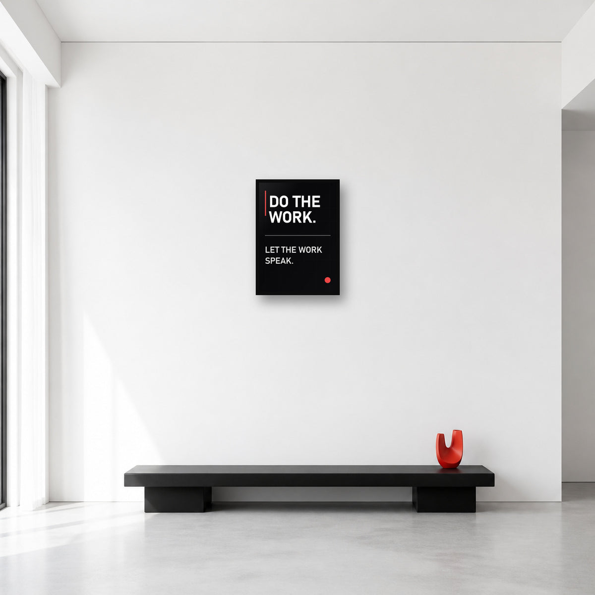 Do the Work office wall art in Small A3 size