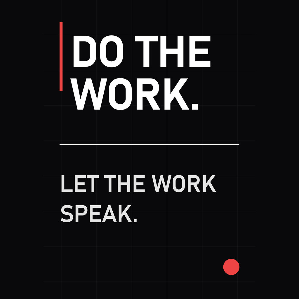 Do the Work Let the Work Speak motivational office wall art preview