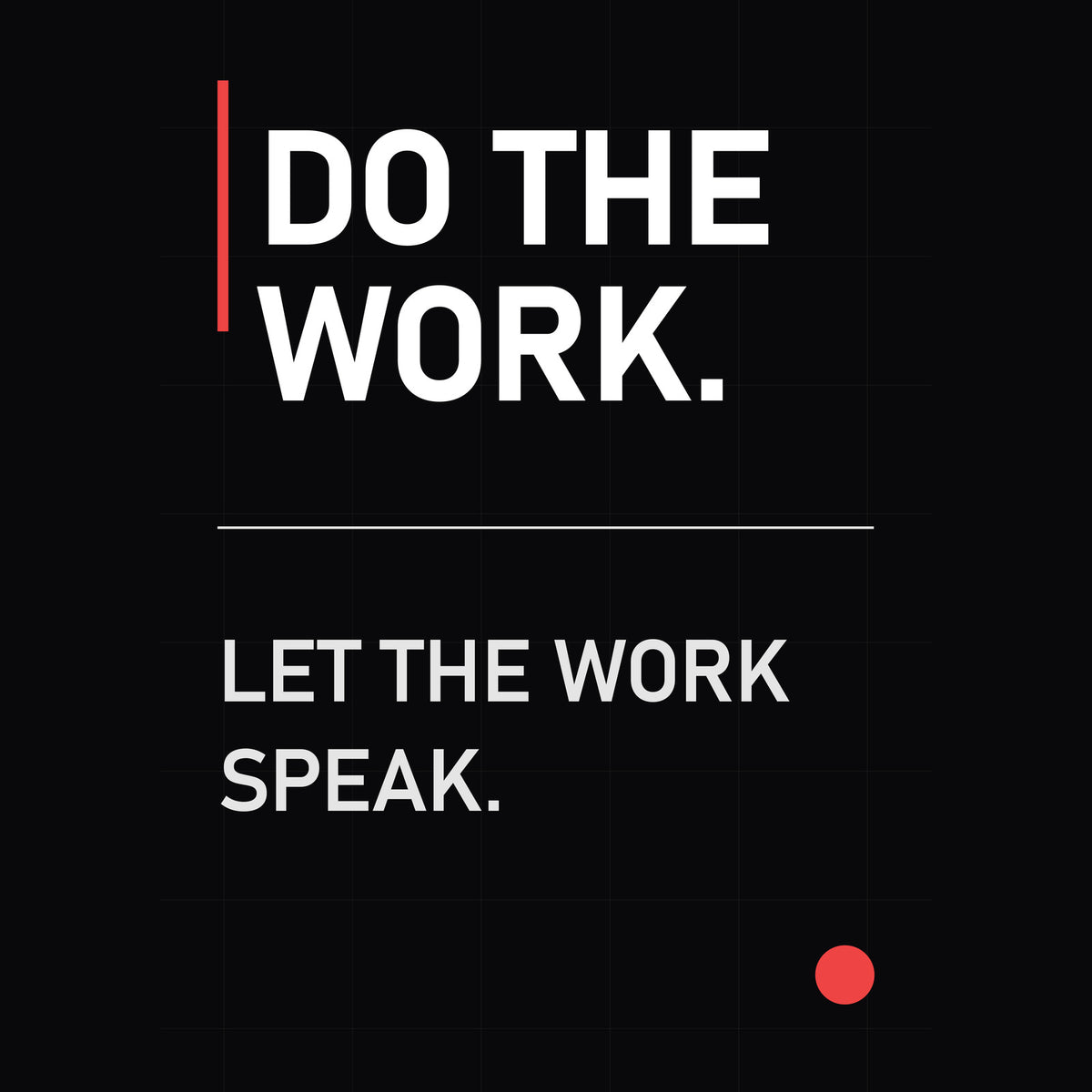 Do the Work Let the Work Speak motivational office wall art preview