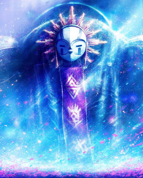 Esquie Cosmic Portrait from Clair Obscur Expedition 33 wall art, artwork view