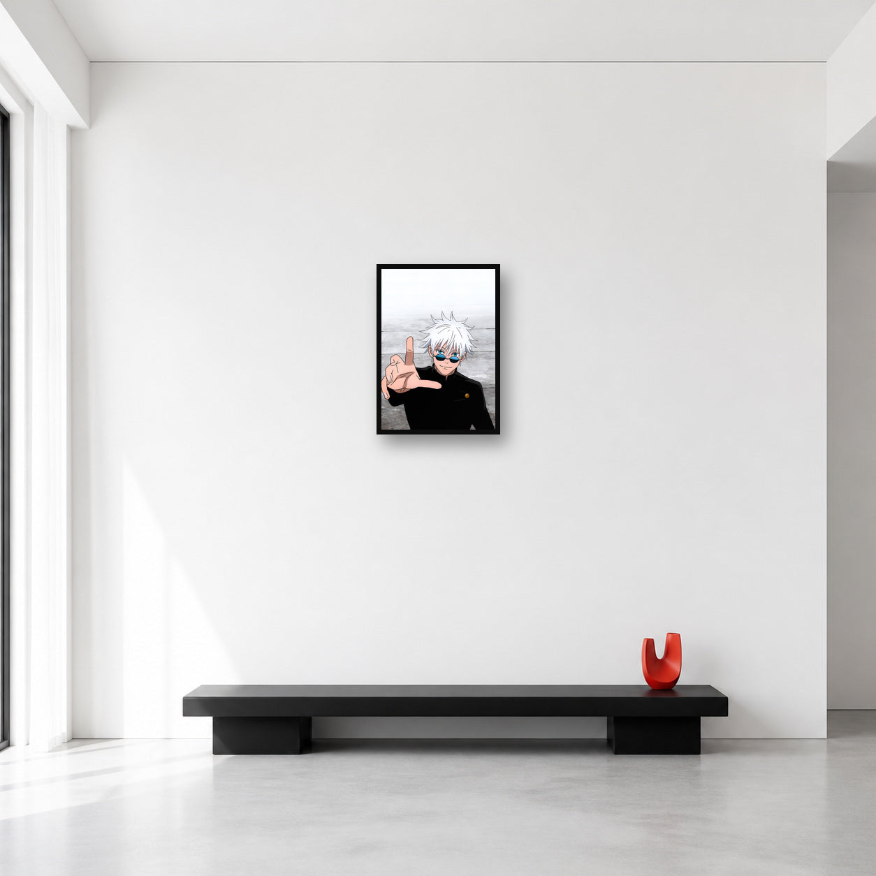 Satoru Gojo Minimal Portrait Wall Art in Small (A3) size reference