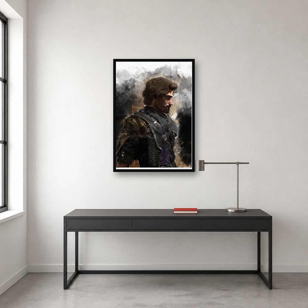 Gustave wall art displayed in a bright art-directed interior