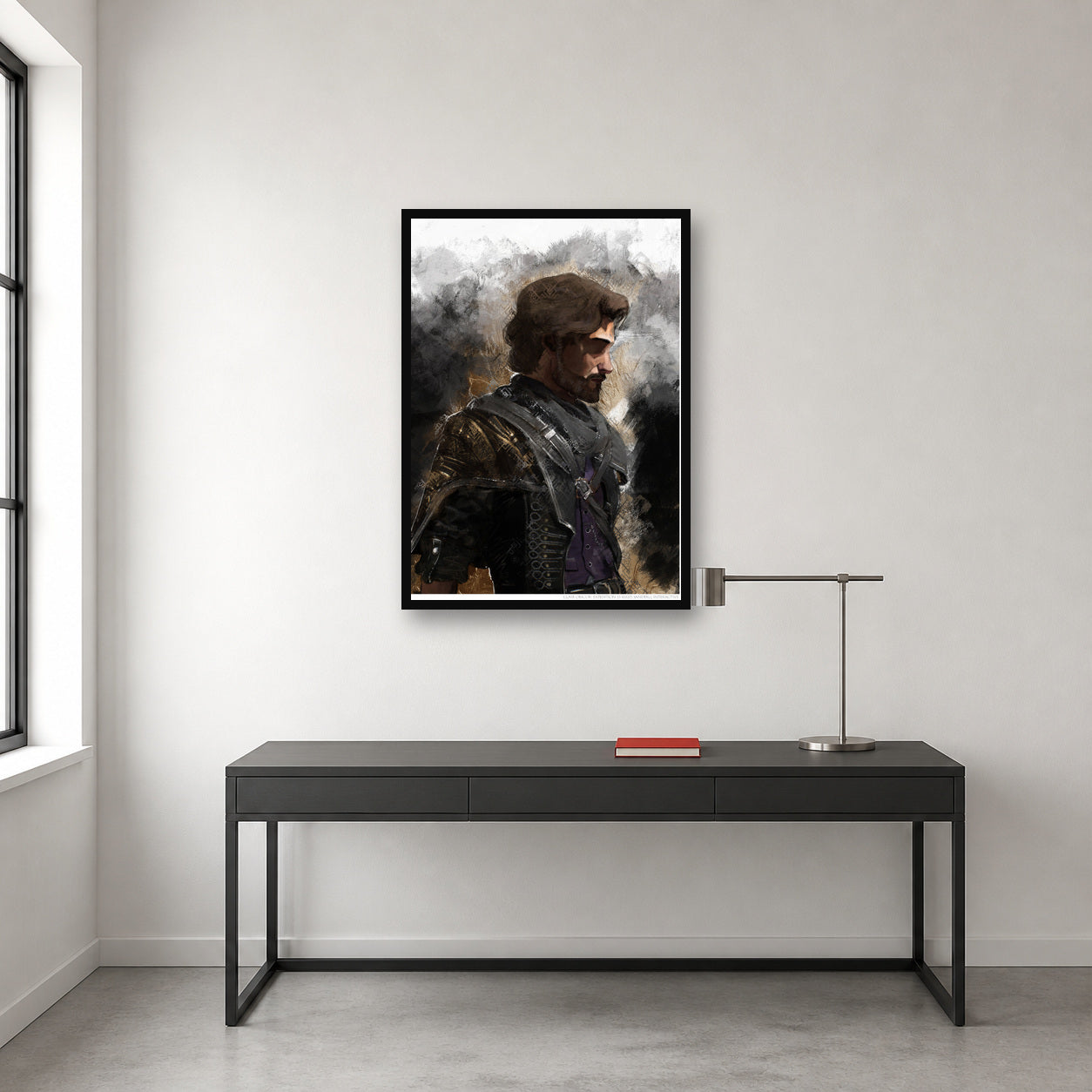 Gustave wall art displayed in a bright art-directed interior