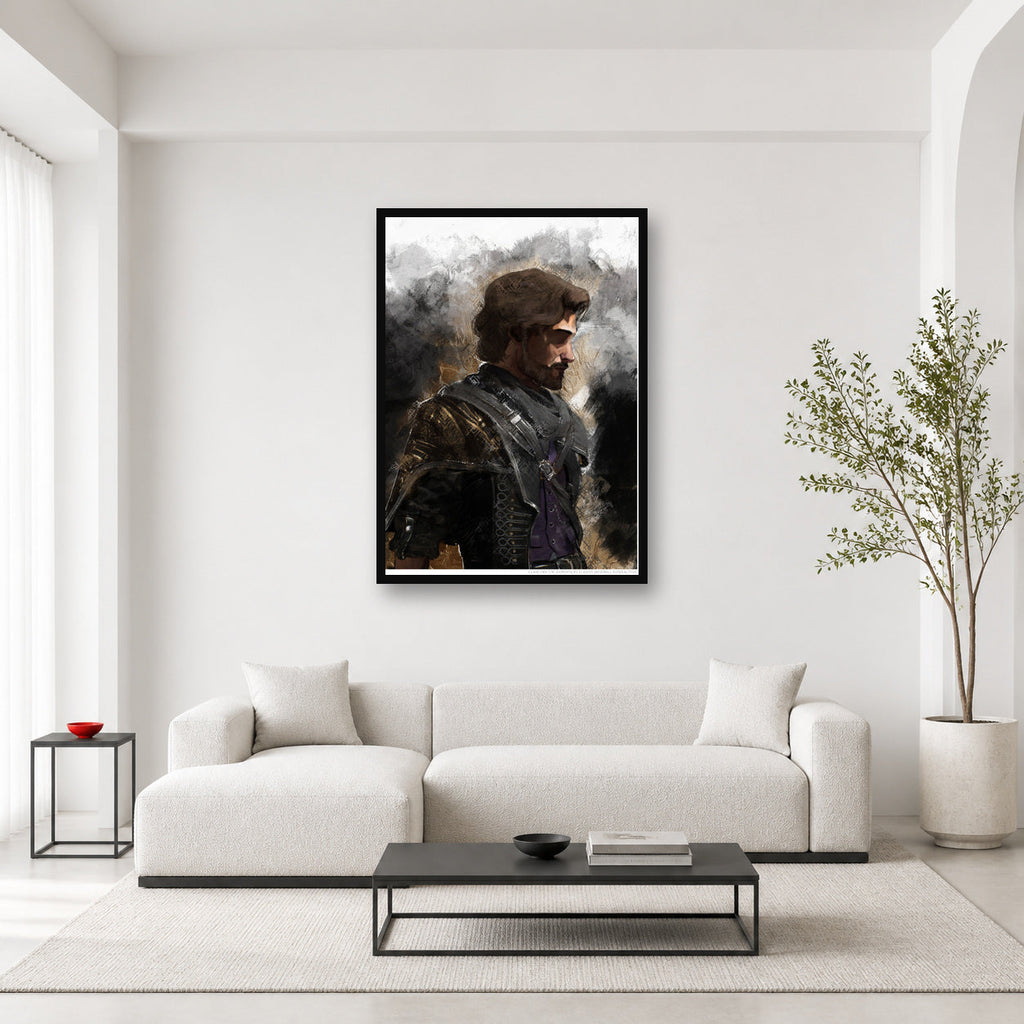 Gustave wall art displayed in a bright editorial room