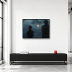 Gustave and Maelle landscape wall art displayed in a collector studio