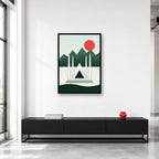 Islamabad Faisal Mosque wall art styled in a collector studio