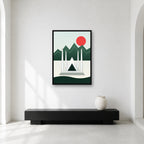 Islamabad Faisal Mosque wall art styled in a minimal gallery