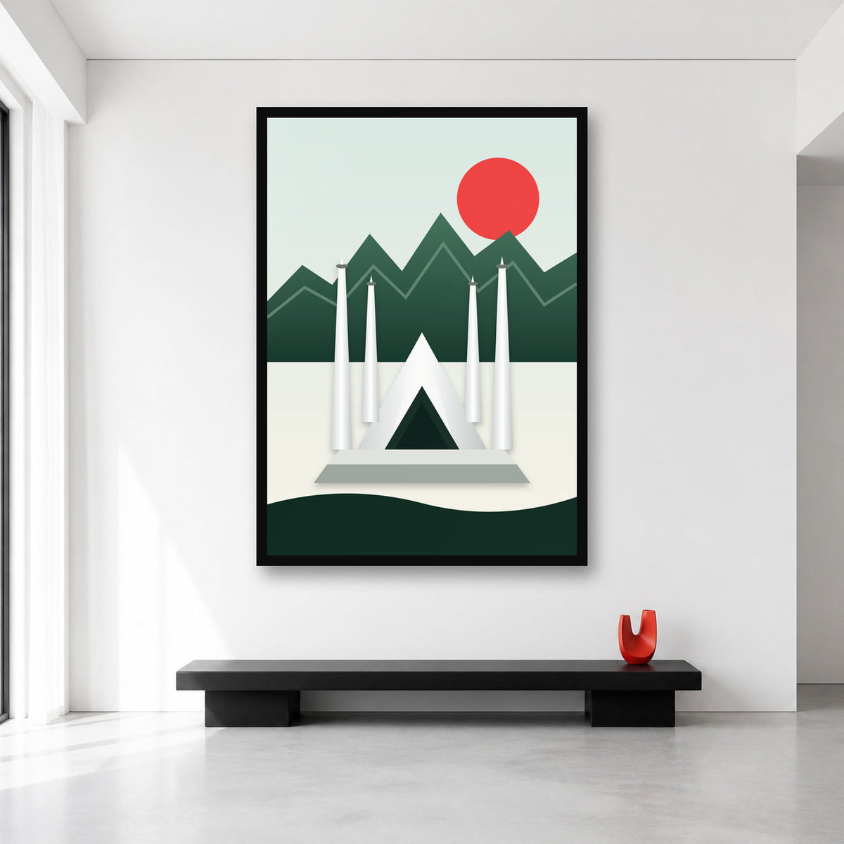 Islamabad Faisal Mosque wall art in XL A0 size reference