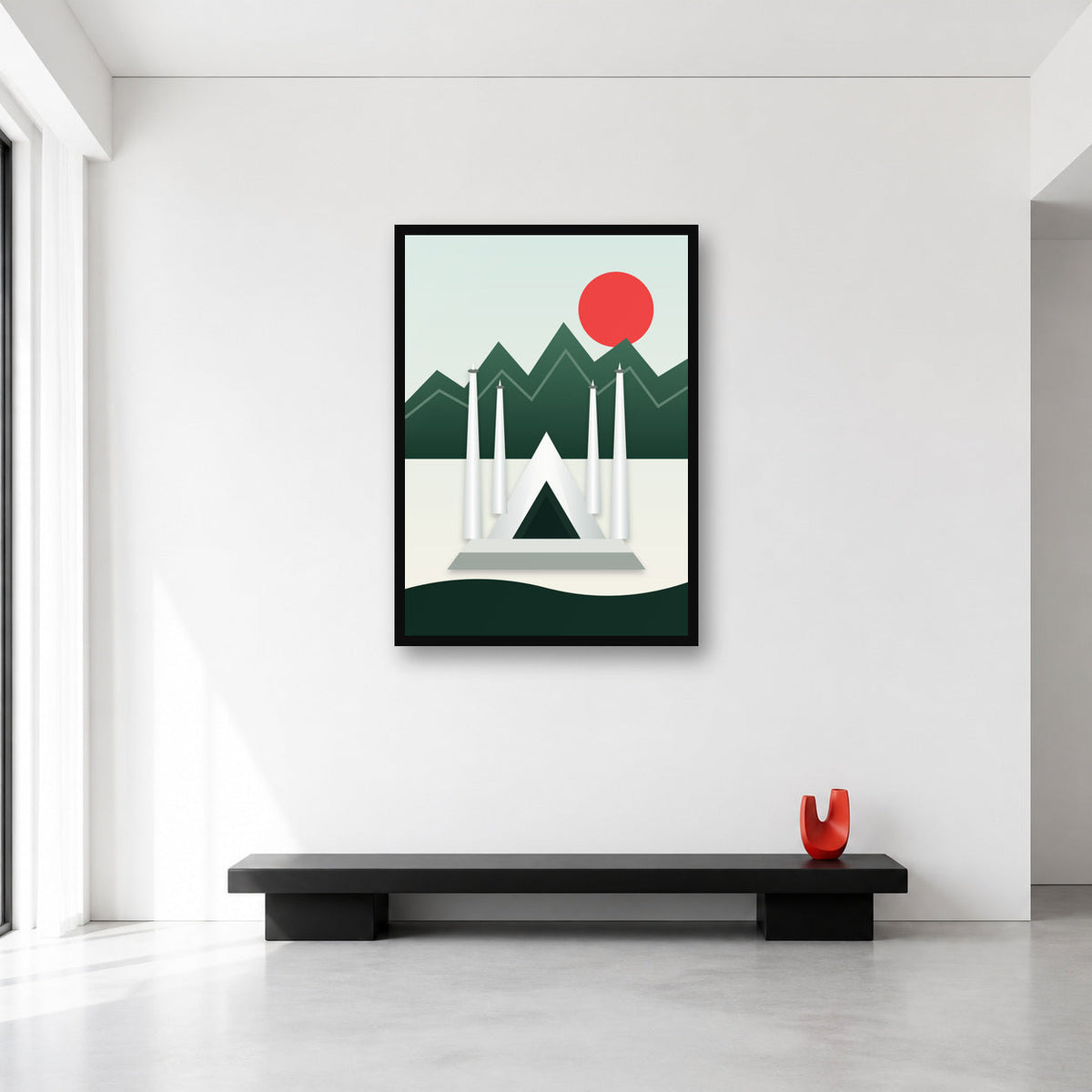 Islamabad Faisal Mosque wall art in Large A1 size reference