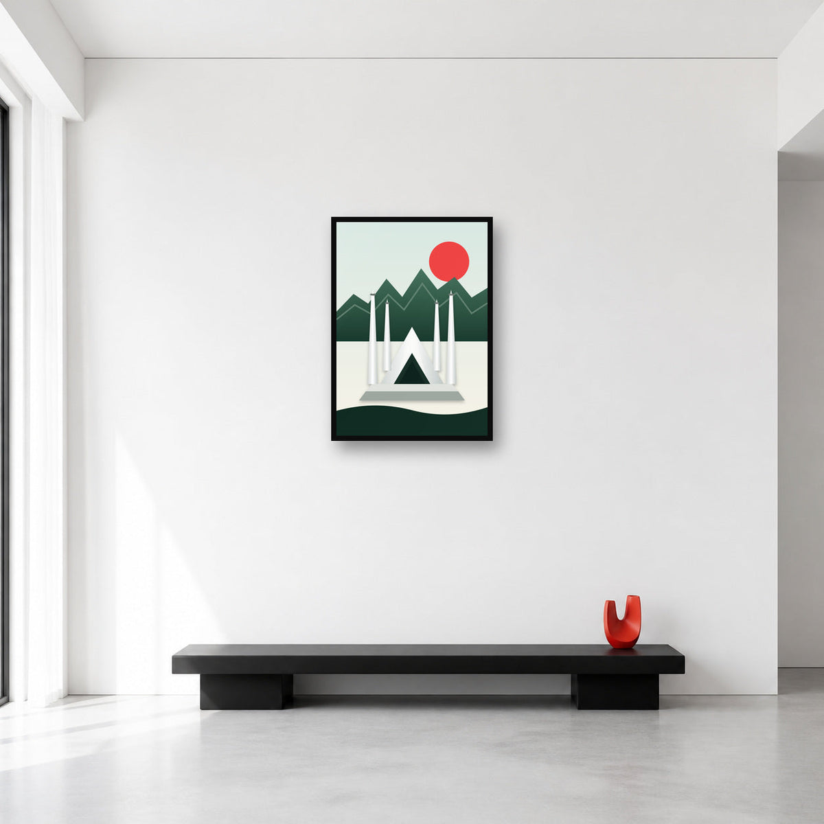Islamabad Faisal Mosque wall art in Medium A2 size reference