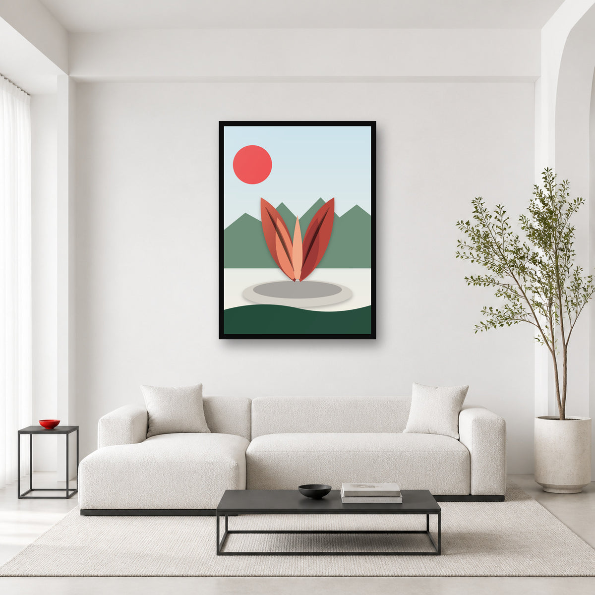 Pakistan Monument Islamabad wall art styled in a bright editorial room