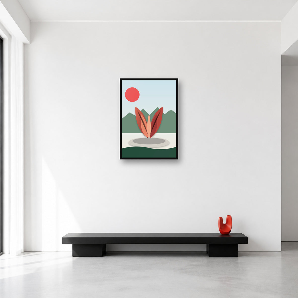 Pakistan Monument Islamabad wall art in Medium A2 size reference