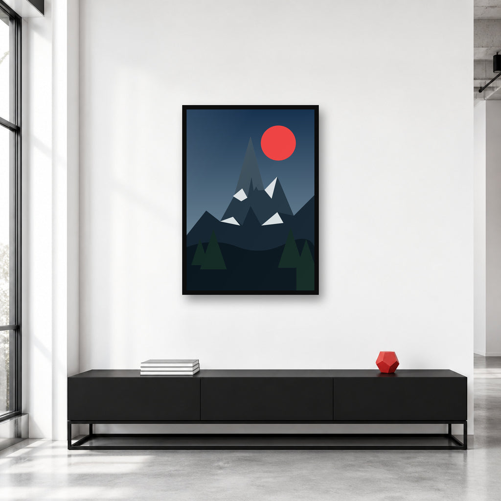 K2 mountain Pakistan wall art styled in a collector studio