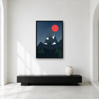 K2 mountain Pakistan wall art styled in a minimal gallery