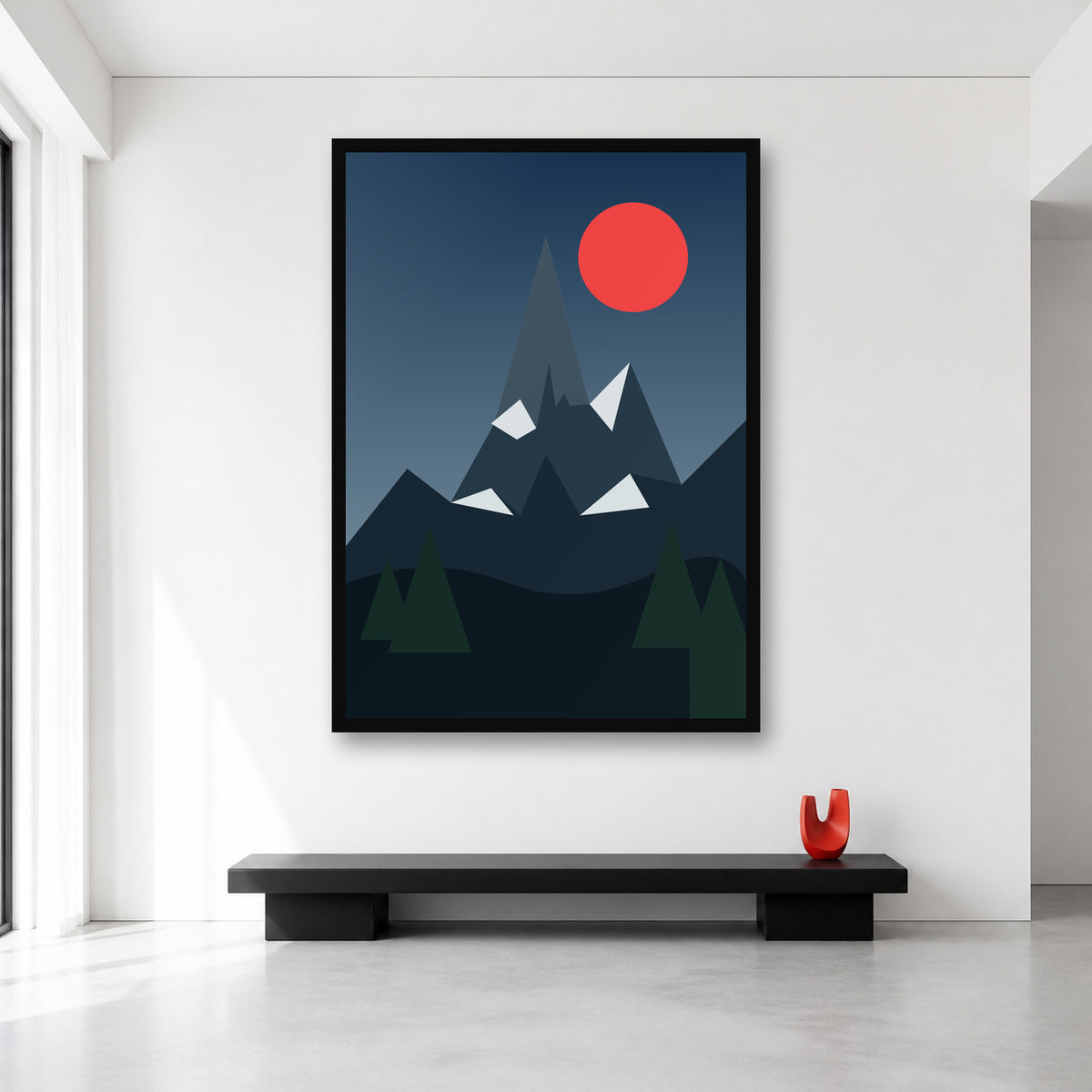 K2 mountain Pakistan wall art in XL A0 size reference