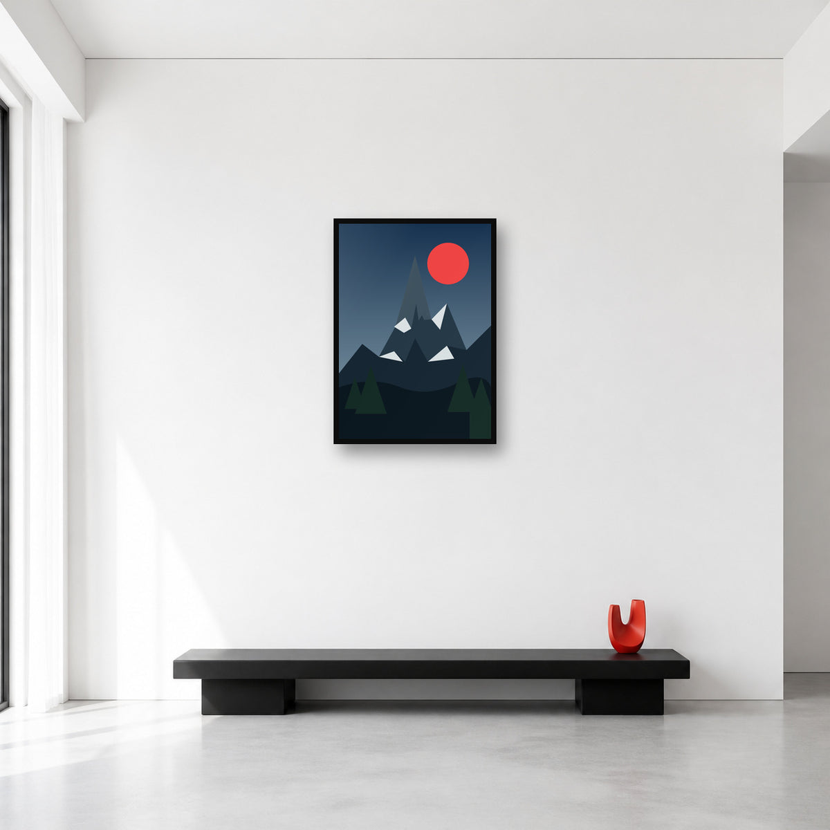 K2 mountain Pakistan wall art in Medium A2 size reference