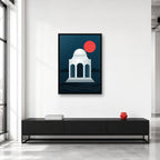 Karachi Mazar-e-Quaid wall art styled in a collector studio