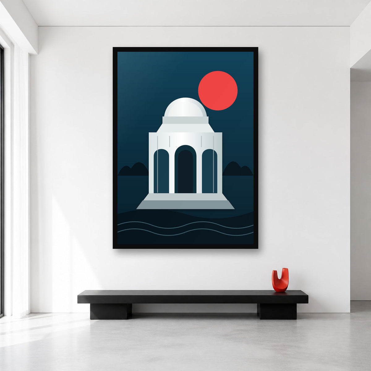 Karachi Mazar-e-Quaid wall art in XL A0 size reference