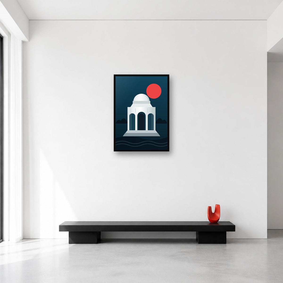 Karachi Mazar-e-Quaid wall art in Medium A2 size reference