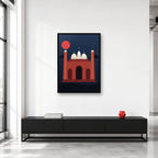 Badshahi Mosque Lahore wall art styled in a collector studio