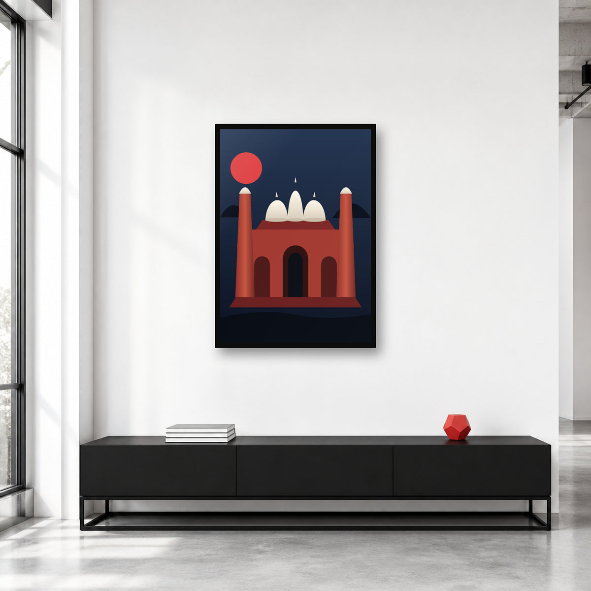 Badshahi Mosque Lahore wall art styled in a collector studio
