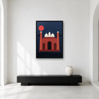 Badshahi Mosque Lahore wall art styled in a minimal gallery