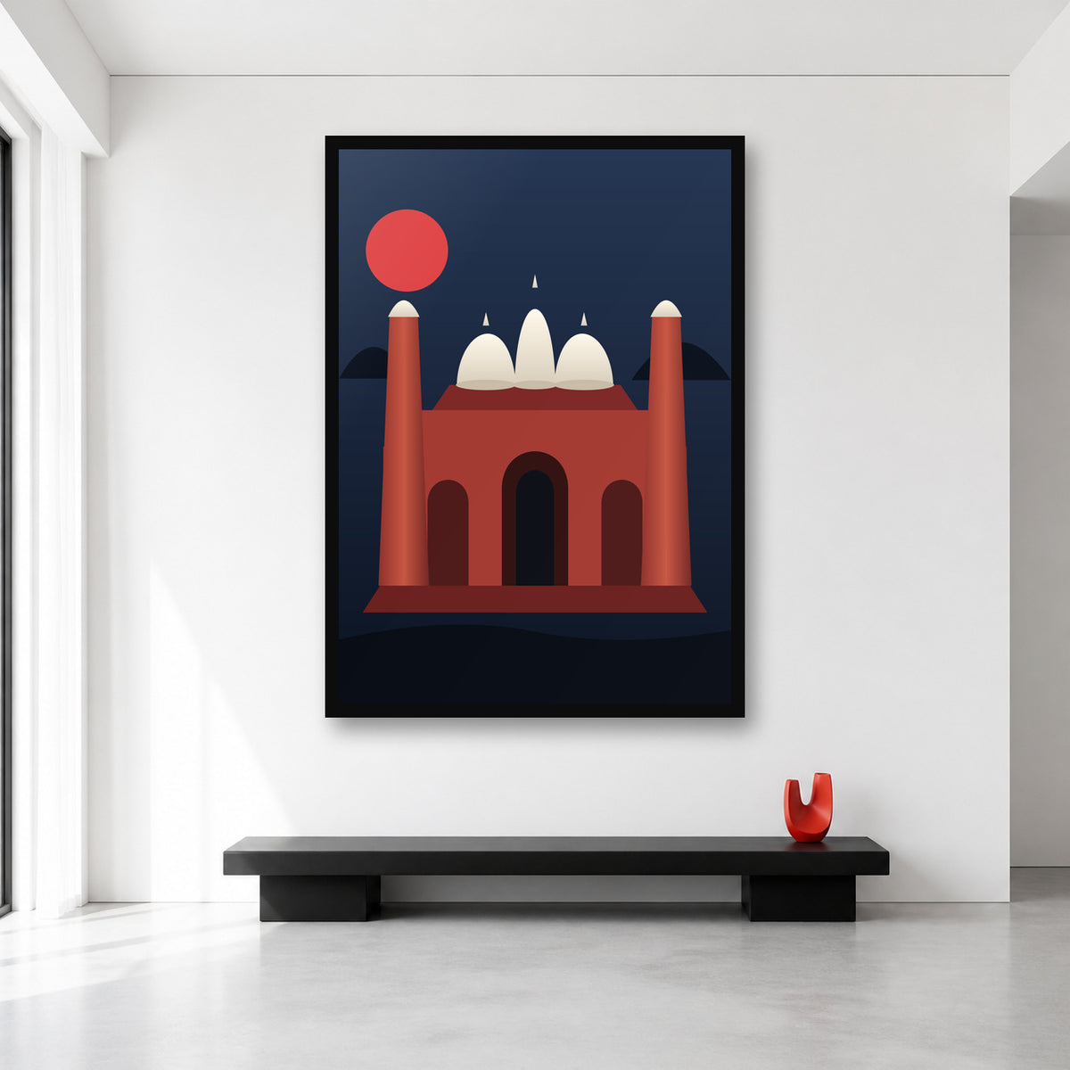 Badshahi Mosque Lahore wall art in XL A0 size reference