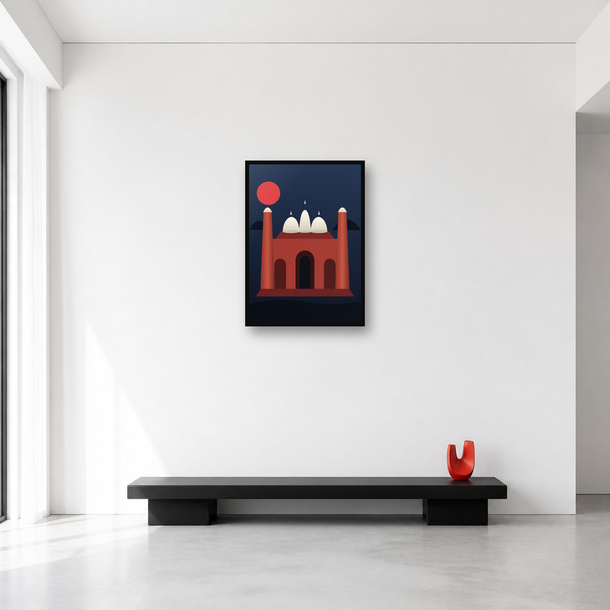 Badshahi Mosque Lahore wall art in Medium A2 size reference