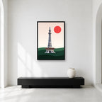 Lahore Minar-e-Pakistan wall art styled in a minimal gallery