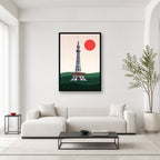 Lahore Minar-e-Pakistan wall art styled in a bright editorial room