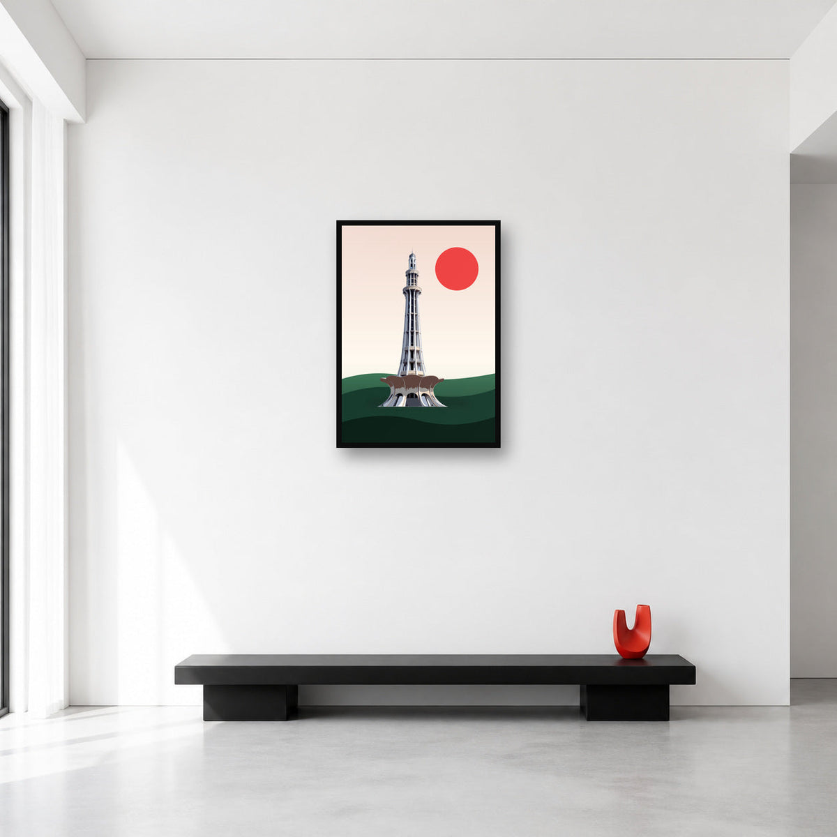 Lahore Minar-e-Pakistan wall art in Medium A2 size reference
