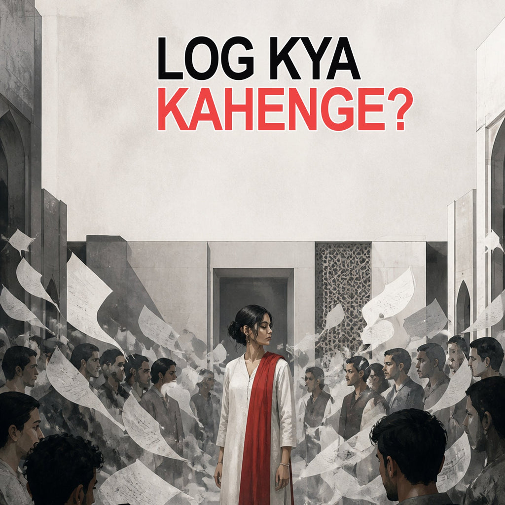 Log Kya Kahenge Pakistani Quote Wall Art edge-to-edge artwork preview