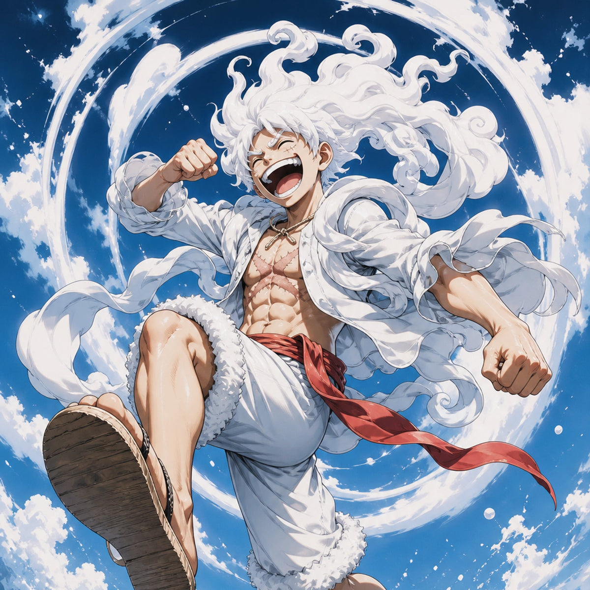 Luffy Gear 5 edge-to-edge artwork preview