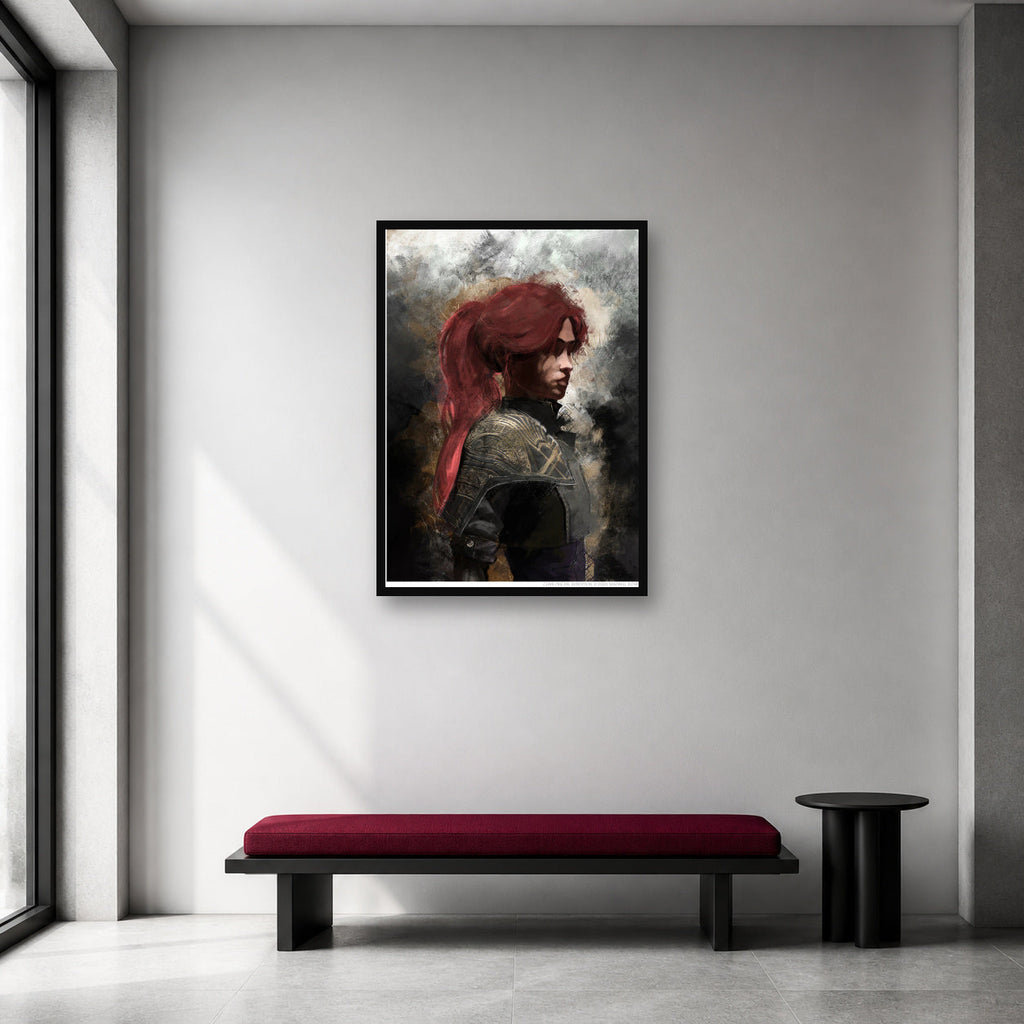 Maelle wall art displayed in a bright art-directed interior