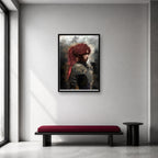 Maelle wall art displayed in a bright art-directed interior