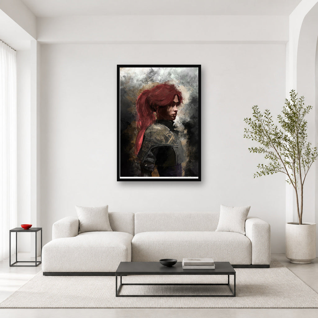 Maelle wall art displayed in a bright editorial room
