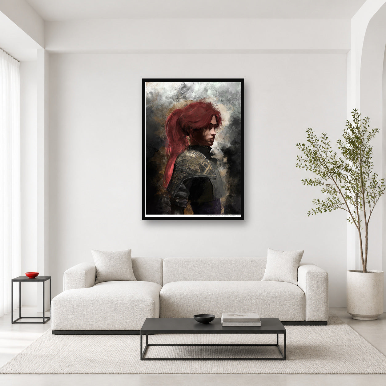 Maelle wall art displayed in a bright editorial room
