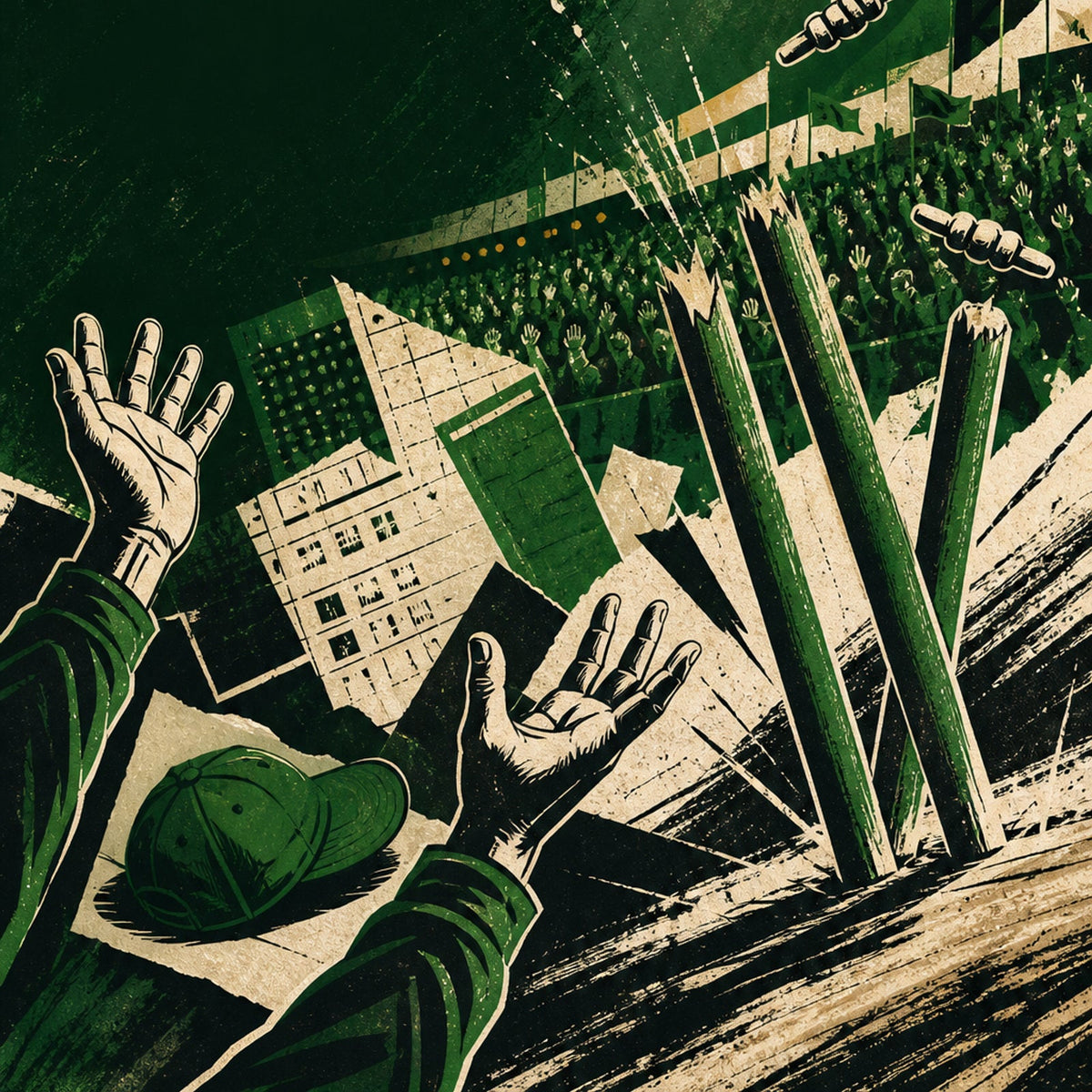 Maro Mujhe Maro Cricket Meme Wall Art edge-to-edge artwork preview