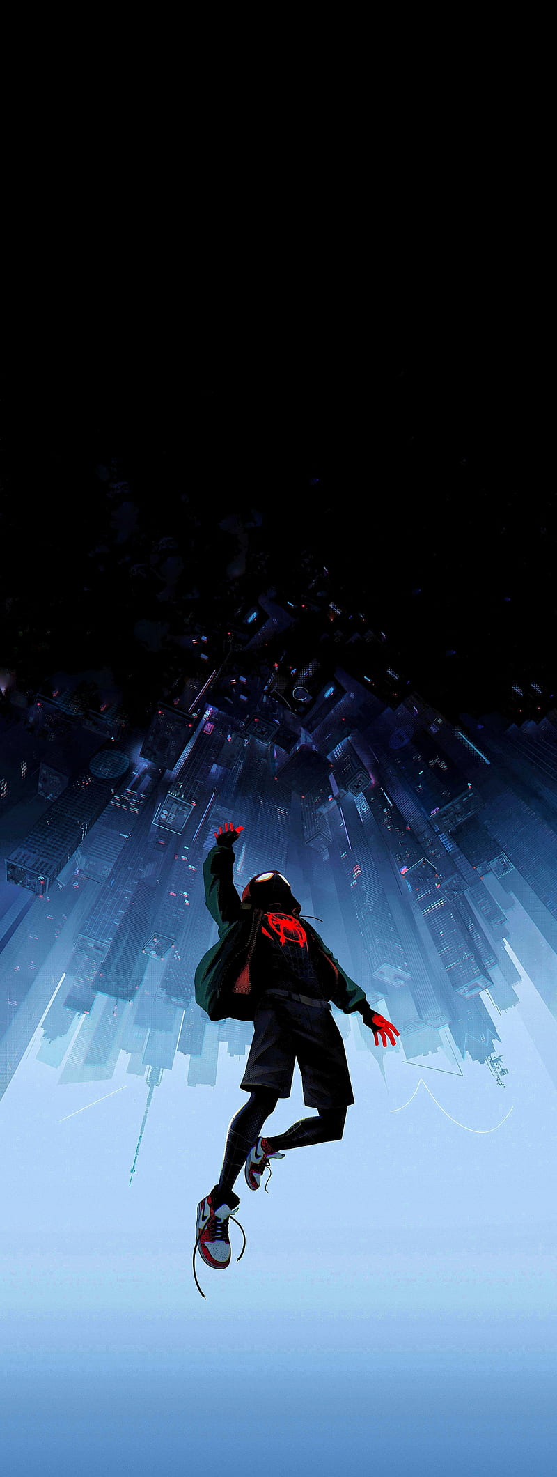 Miles Morales Upside Down City Wall Art full artwork preview