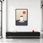 Pakistani chai and Ajrak wall art styled in a collector studio