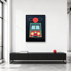 Pakistani truck art wall art styled in a collector studio