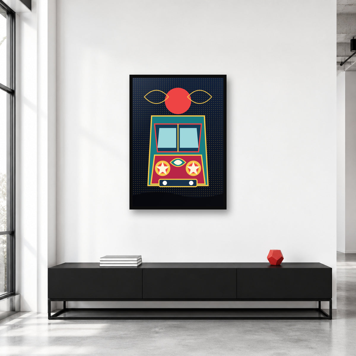 Pakistani truck art wall art styled in a collector studio